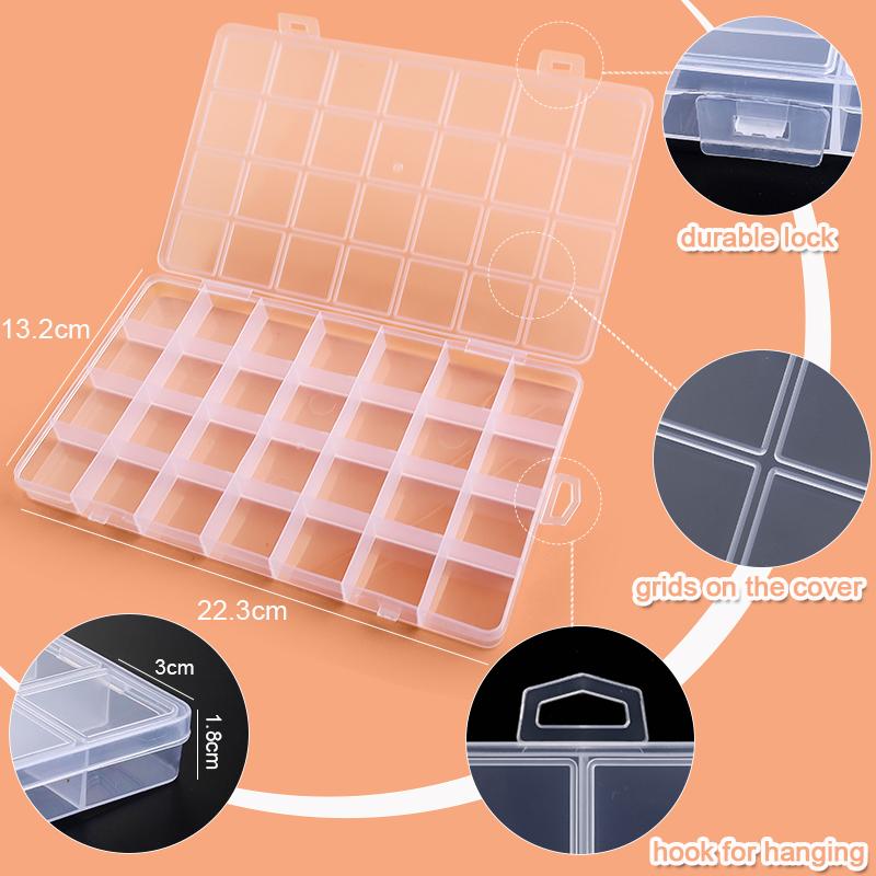 Transparent Storage Container Jewelry Box Clear Plastic Organizer Box Empty Earring Storage Organizer Display Case for Beads Transparent Storage Container Jewelry Box Clear Plastic Organizer Box Empty Earring Storage Organizer Display Case for Beads
