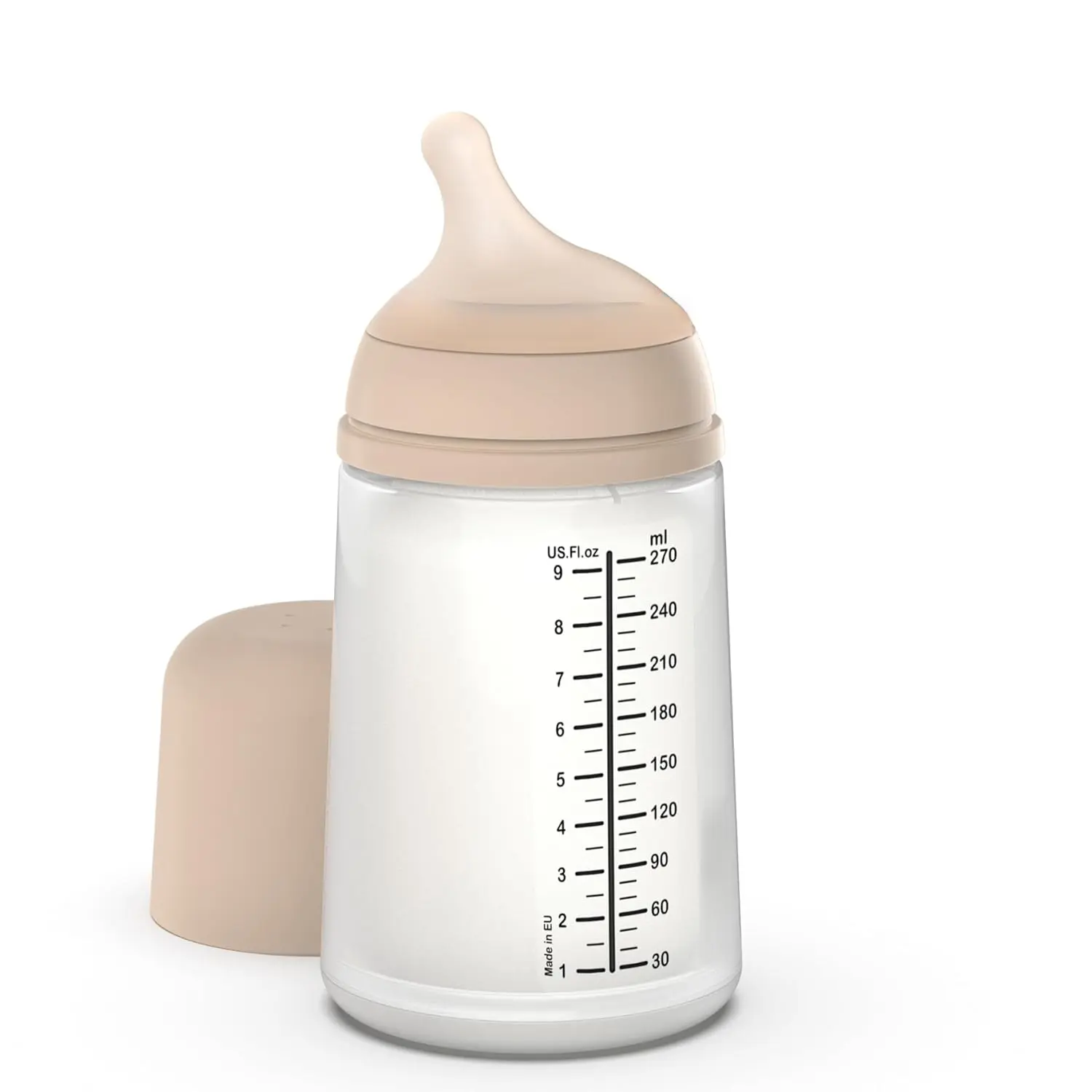 Anti Colic Baby Bottle, No 1 Baby Bottle Brand, Minimizes Bottle Rejection & Nipple Confusion, Perfect  Breastfeeding Babies, 9 oz, Light Tone, Medium Flow