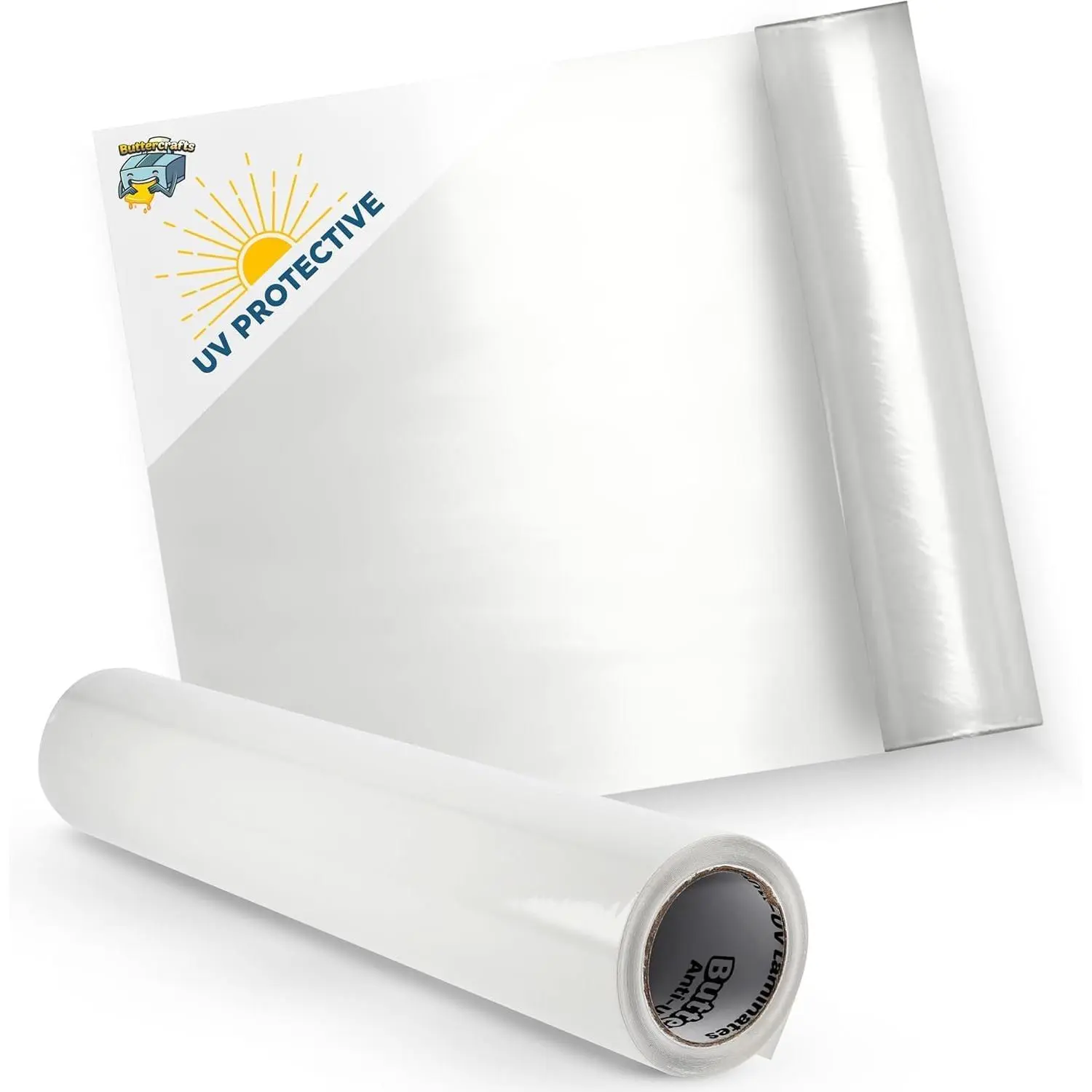 Self Laminating Film Anti-UV Glossy 12”x15ft Waterproof Clear Self Adhesive Transparent Vinyl Roll Laminating Sticker Sheets