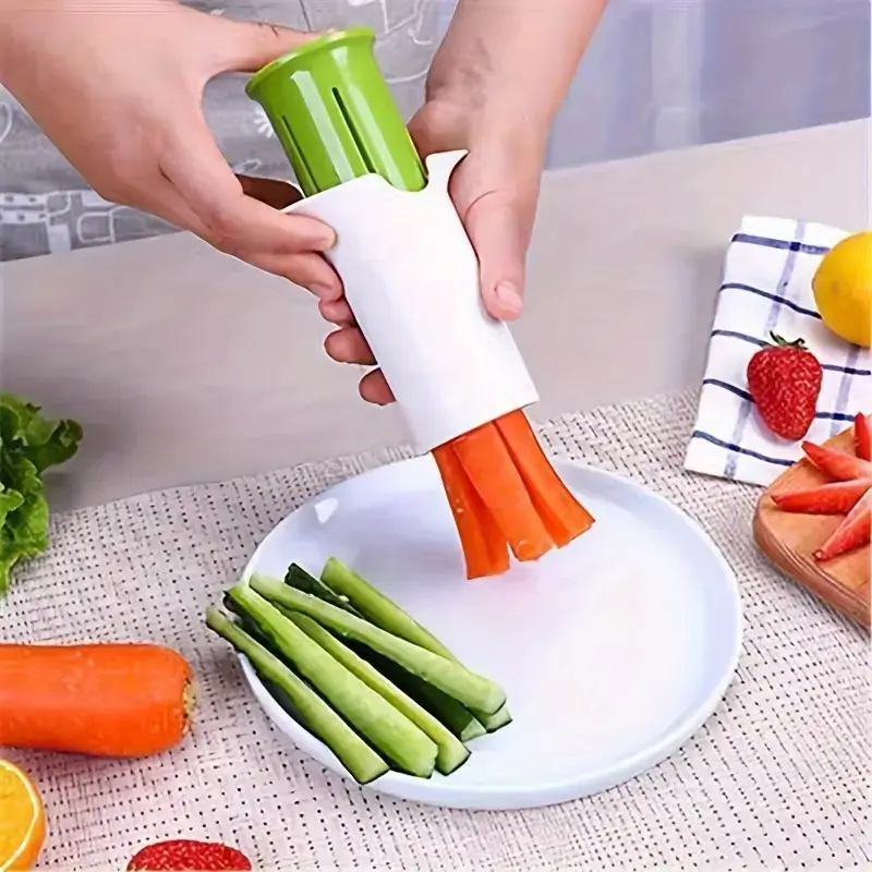 Multi-Functional Manual Vegetable Slicer, Vegetable Cutting Slicer, Durable Abs Kitchen Tool, Ideal for Cucumber, Carrot, and More, Compact and Efficient Design