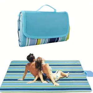 1 Pack Extra Large 80"x 60" Outdoor & Picnic Blanket, Sand and Portable Beach Mat for Camping, Hiking, Festivals, 600 Thread Count Oxford Cloth