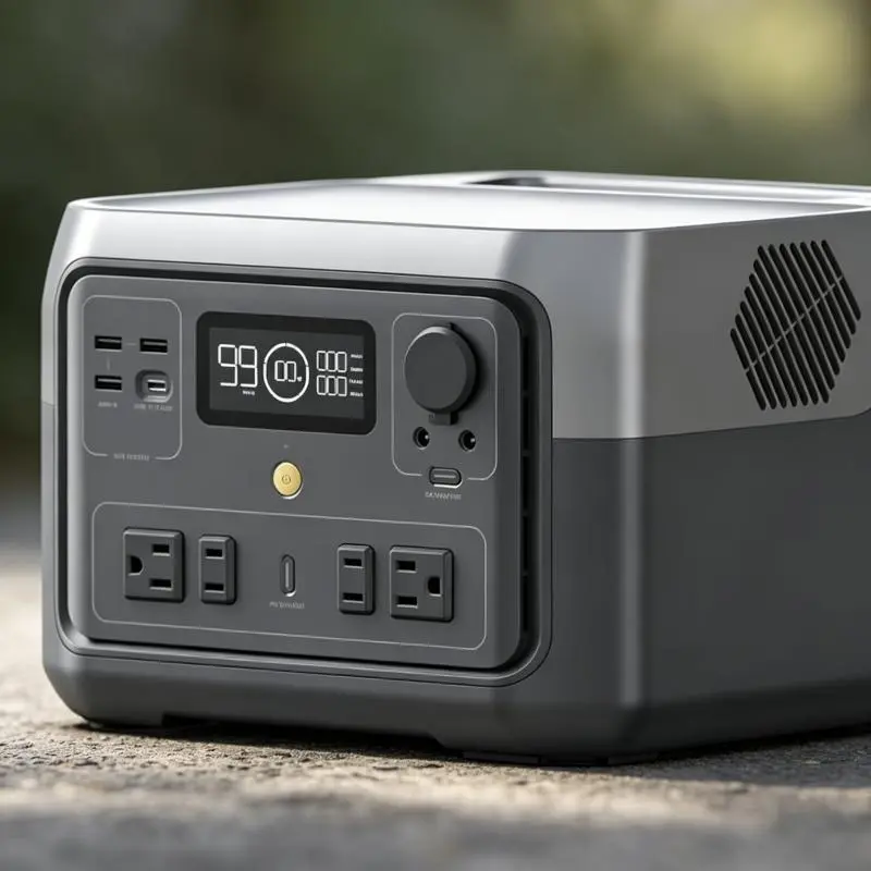 500Wh Portable Power Station, 1 Hour Fast AC Charging LiFePO4 Battery Solar Generator, 1000W Max Output, Lightweight Outdoor Backup Power for Camping, RV & Home Emergency Use (Solar Panel Optional)