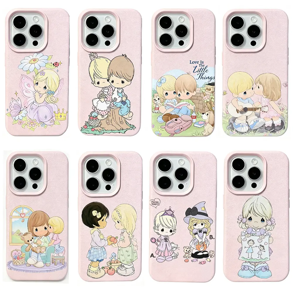 Cartoon P-Precious M-Moments Lichee leather pattern Phone Cases for iPhone 17 Air 16 Pro Max 15 14 Plus 13 12 11