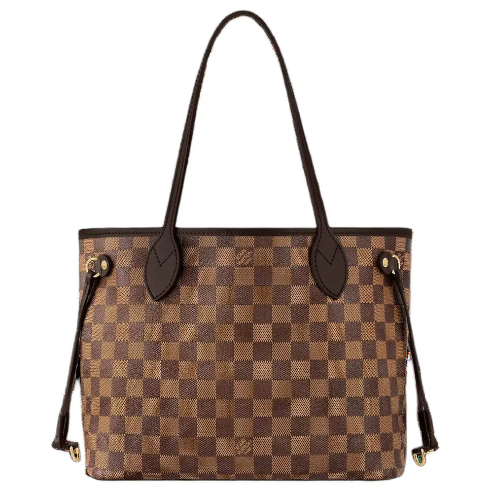 Louis Vuitton Neverfull Tote Bag for Women – Gold-Tone Hardware, Coated Canvas and Leather, Brown