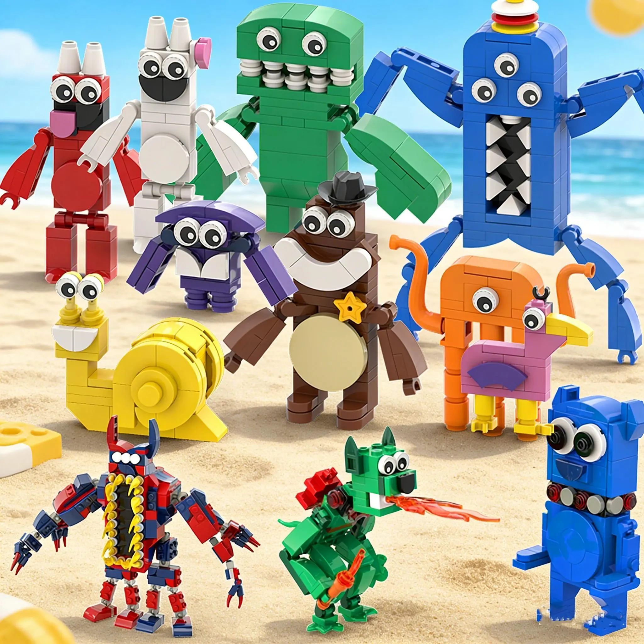 2026 New Monster Garten BanBan Building Blocks Set Animal Imaginative Bricks Toys Set for Kid Birthday Easter Xmas Gift