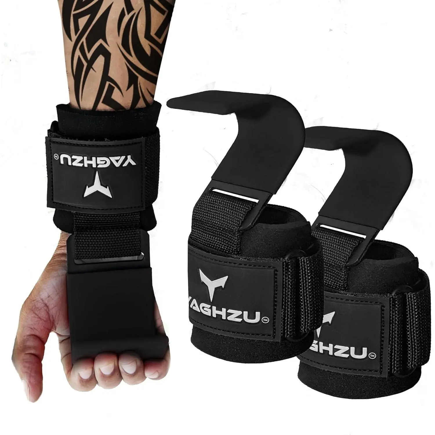 Weight Lifting Hooks, Padded Weight Lifting Straps Wrist Straps for Men and Women, Premium Deadlift Straps for Weightlifting and Powerlifting, Weight Lifting Gloves for Pull Ups,summervibes