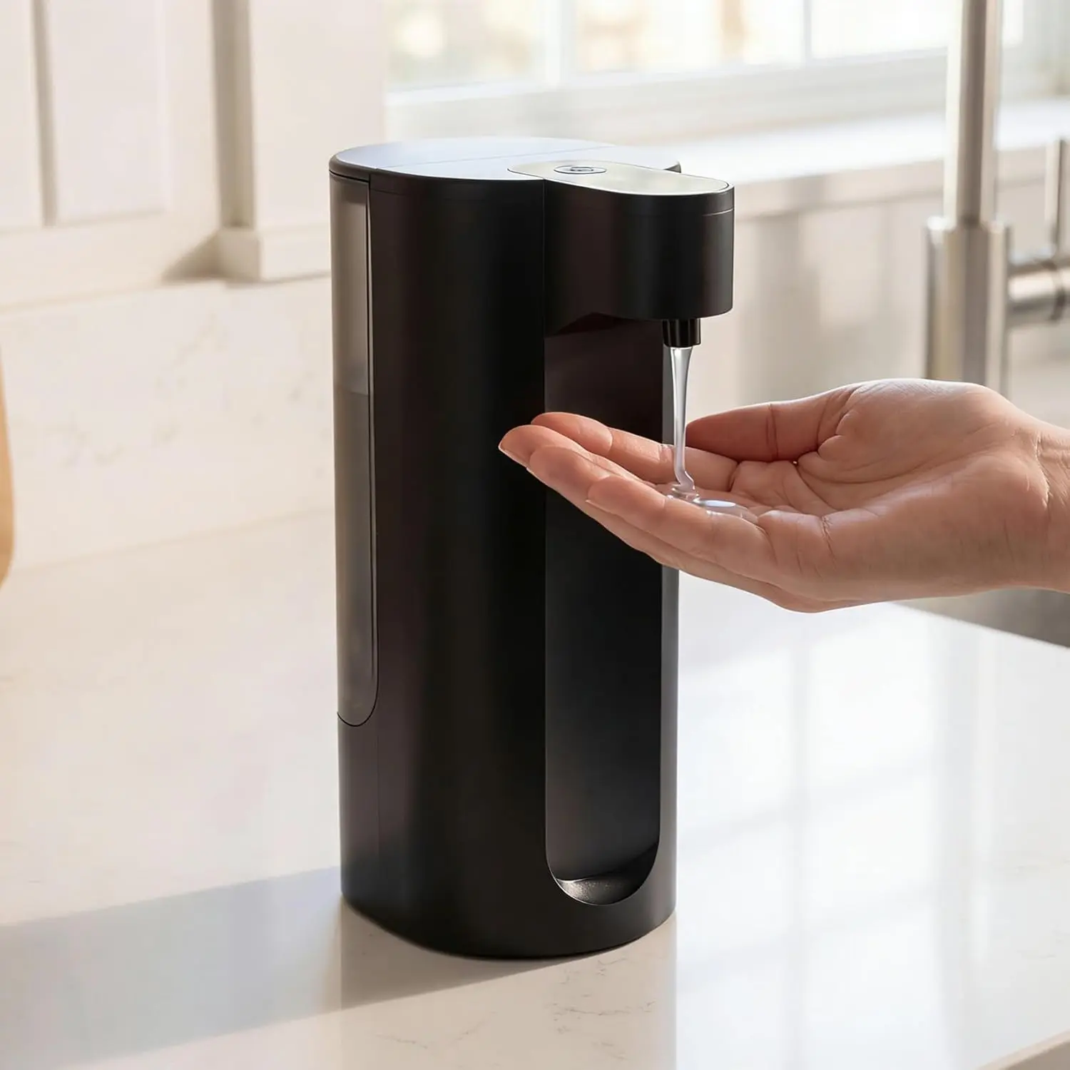 Automatic Soap Dispenser, Touchless Dish Soap Dispenser, 13.5oz/400ml with Infrared Sensor, Type-C Rechargeable Liquid Dispenser for Bathroom and Kitchen.