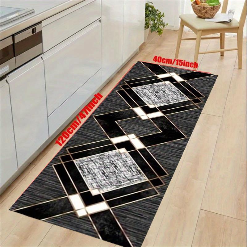 Geometric Pattern Kitchen Mat, 3 Counts/set Non-slip Kitchen Rug, Rectangle Home Decor Floor Mat, Decorative Carpet for Home Living Room Bedroom Kitchen, Non Slip Rugs