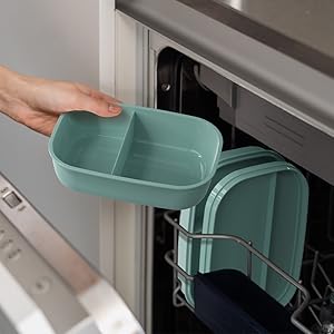 Adult Lunch Box,3 Stackable Bento Lunch Containers for Adults, Modern Minimalist Design Bento Box with Utensil Set, Leak-Proof Lunchbox for Dining Out, Work, Picnic: Home & Kitchen