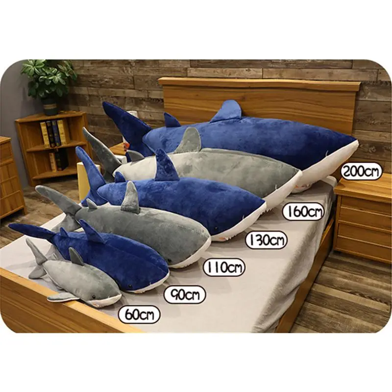 Big Size Soft Toy Plush Simulation Shark Stuffed Toys Plush Toys Sleeping Cute Pillow Cushion Stuffed Animal Gift For Children