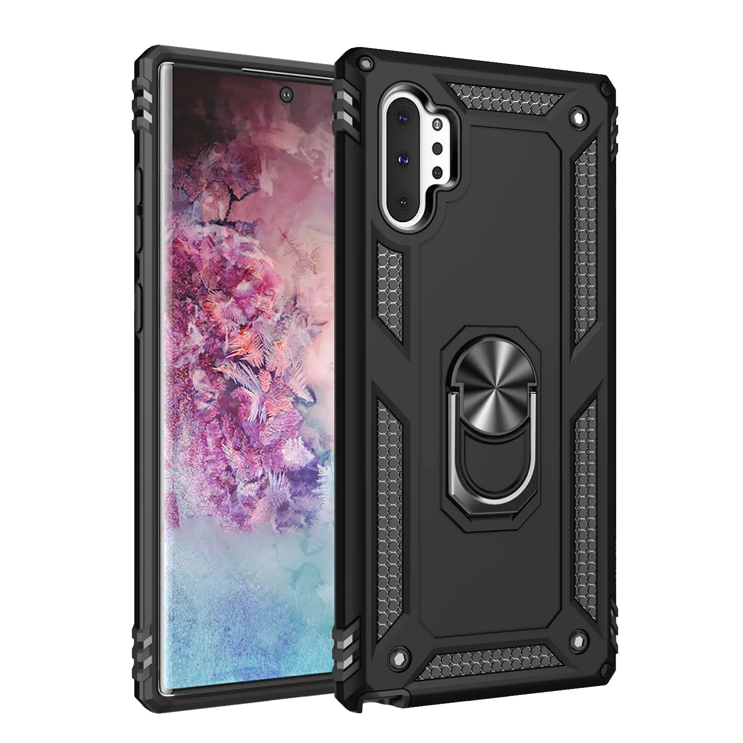 Case for Samsung Galaxy Note 10 Plus/Note 10 Plus 5G, Rotatable Magnetic Ring Stand, Shockproof, Durable, Scratch-Resistant, Anti-Drop for Samsung Galaxy Note 10 Plus/Note 10 Plus 5G Case Shockproof Stand Cover