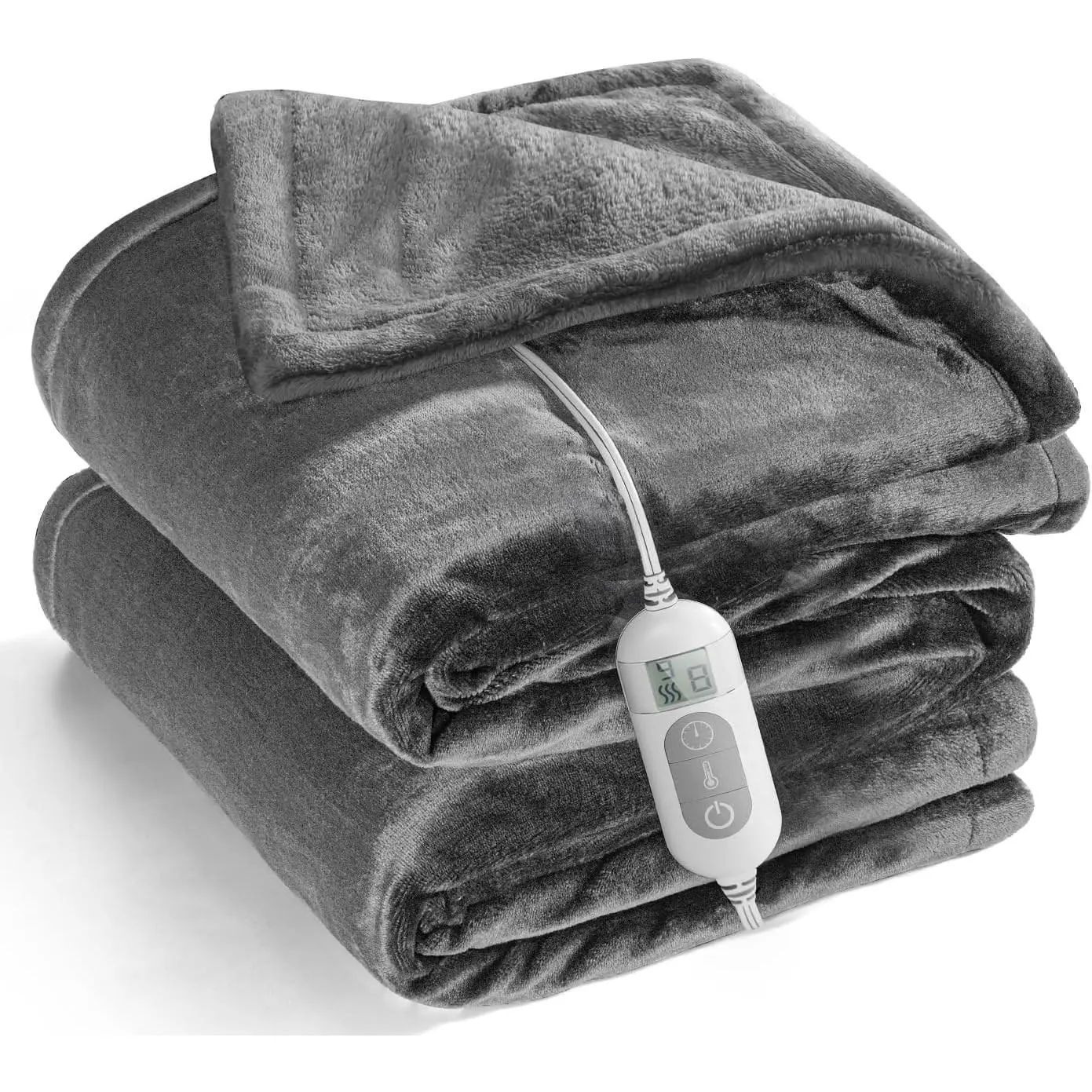 Heated Throw Blanket with 1-9 hrs Timer Auto-Off & 8 Heating Levels, Flannel Electric Blanket Throw ETL Certification, Machine Washable Full Body Warming BlanketsGift