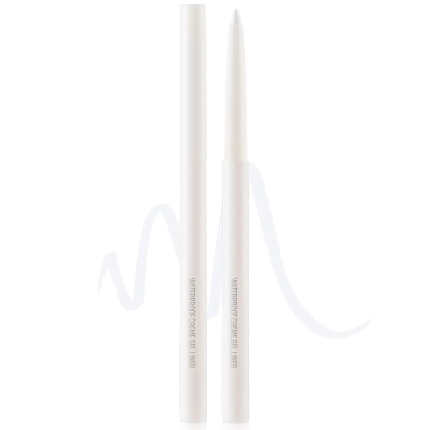 Waterproof Eyeliner Pencil - Cosmetic with Long-Lasting, Quick-Drying, Highly Pigmented Formula, Multi-Use Eyeliner Pencil Eyebrow and Eye Tools (White, Black)