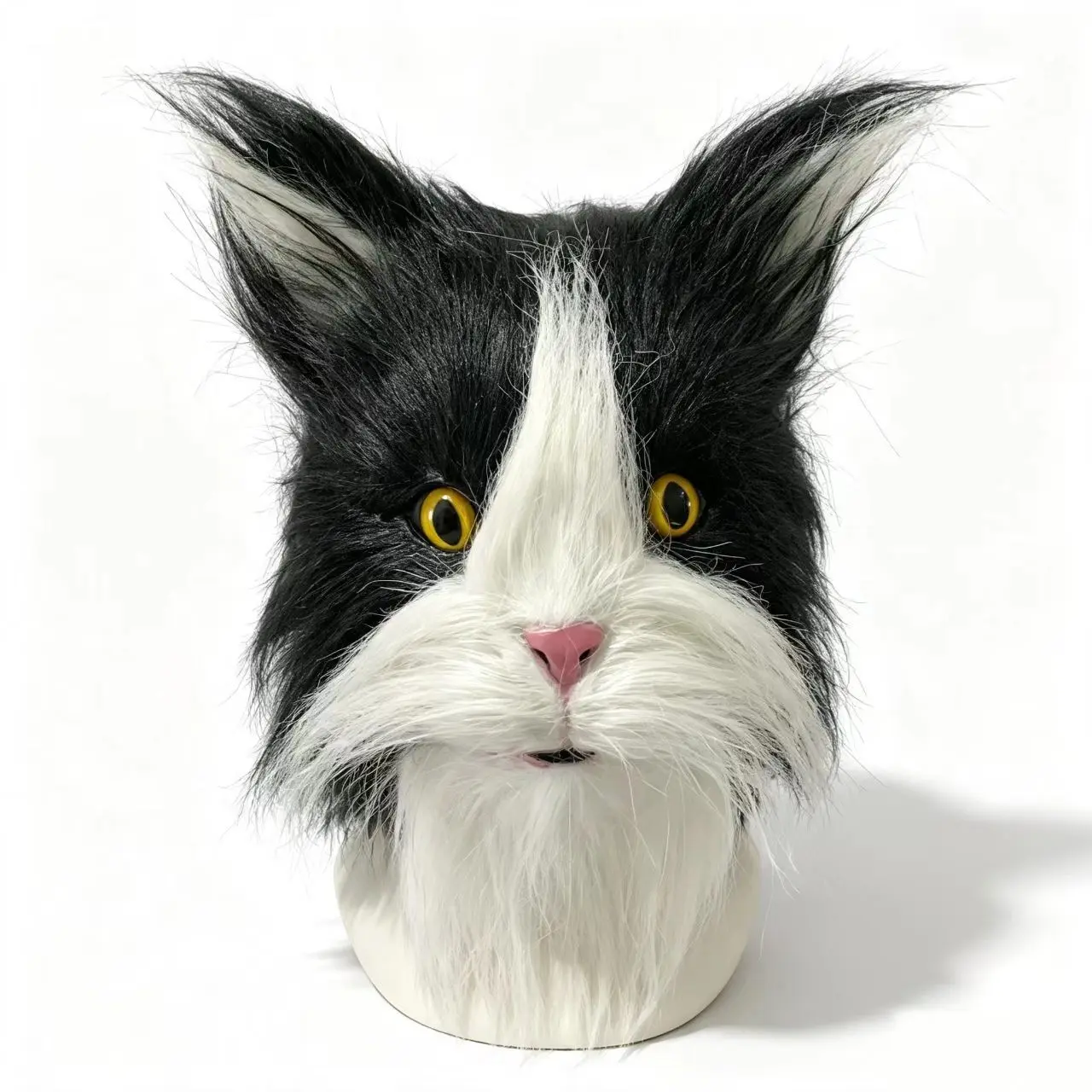 Cute Realistic Cat Latex Mask, Soft Plush Mouse Animal Headgear, Cosplay Props, Breathable, Halloween, Comic Con, Photo Shoots