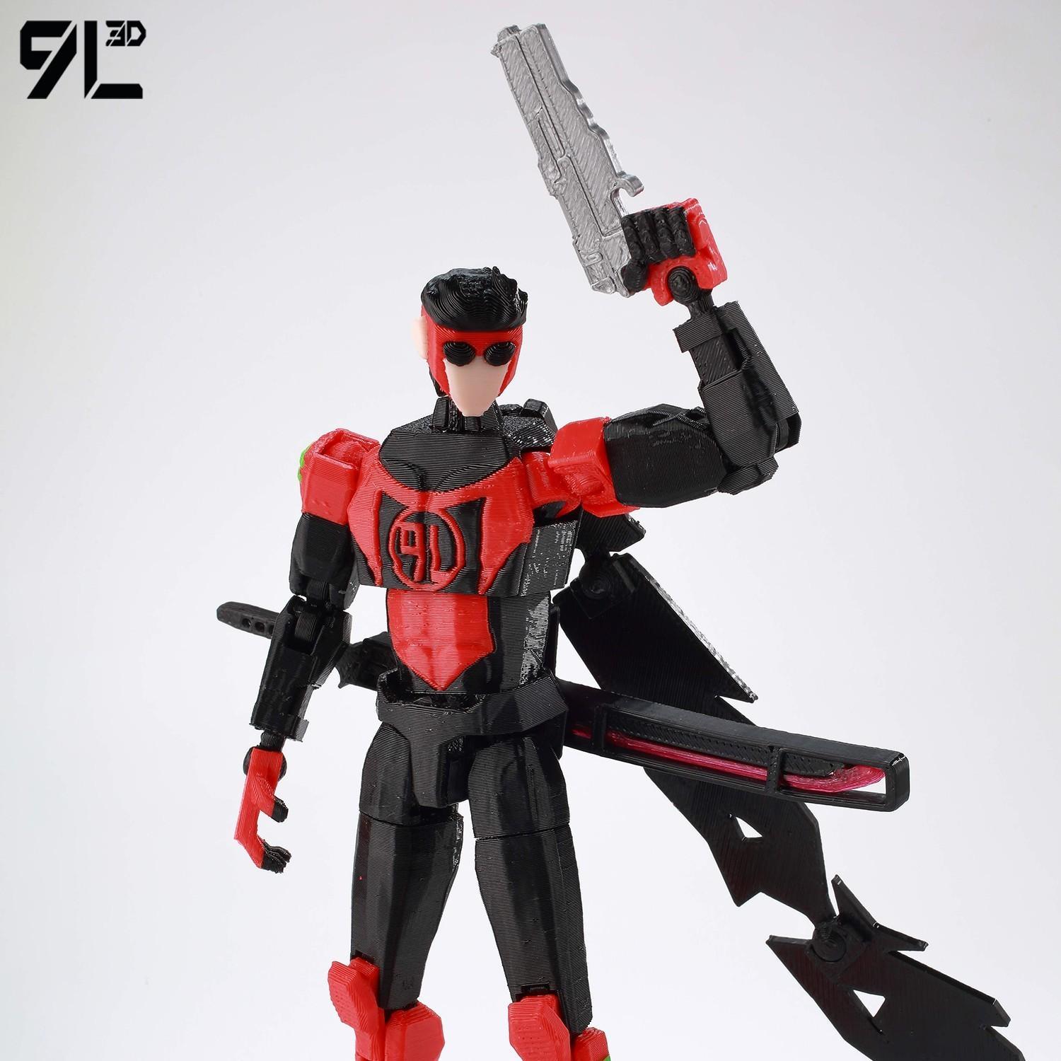 9L3D Printed NEWInvincibles Tech Jacker Titan13 Lucky13 Action Figure Dummy13 Motorcycle Multi-Jointed Collectible Model Toy T13