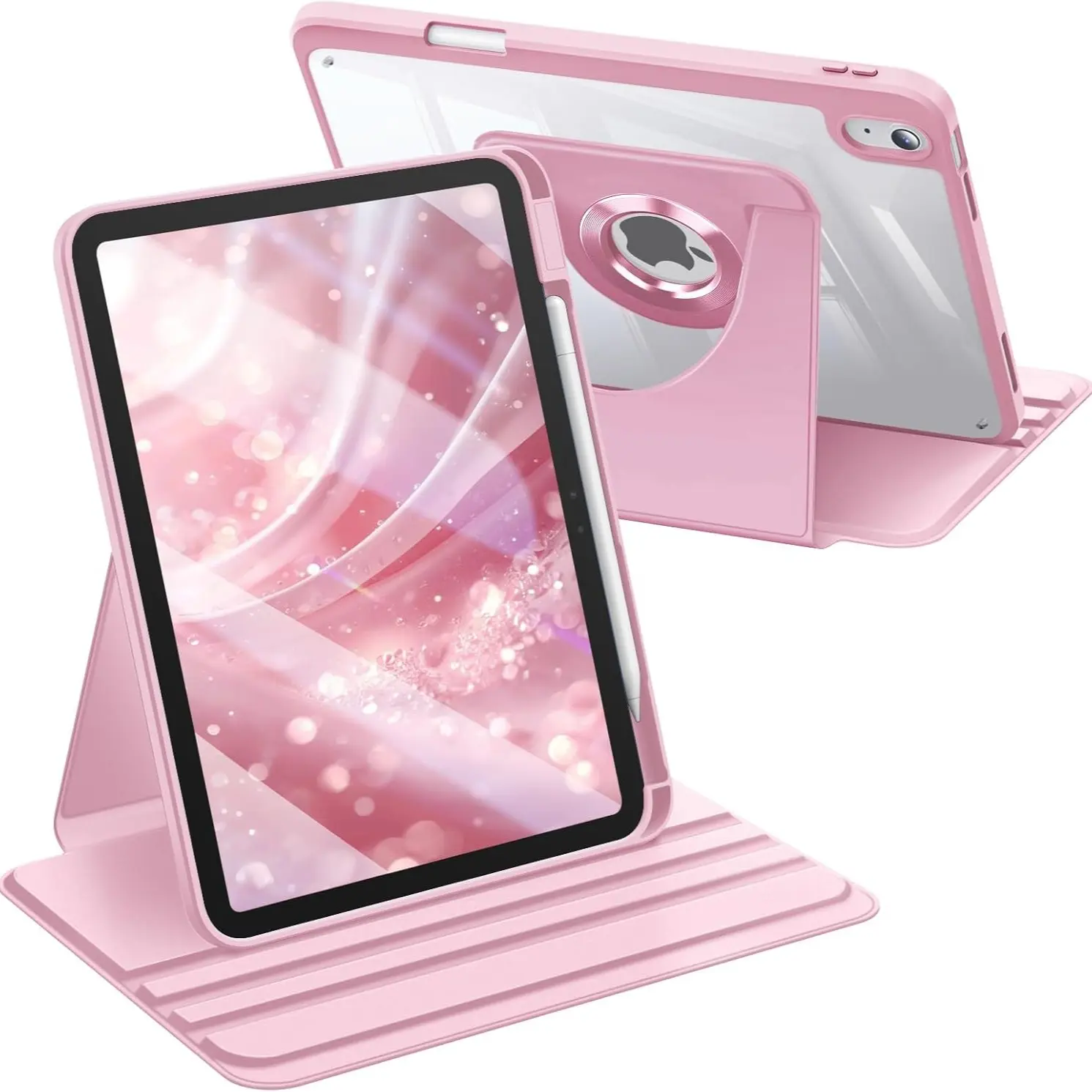 360-Degree Rotating Detachable Protective Case Cover for iPad A16 11th Gen 11-Inch, iPad 10th Gen 10.9-Inch, Multi-Color, Pencil Holder