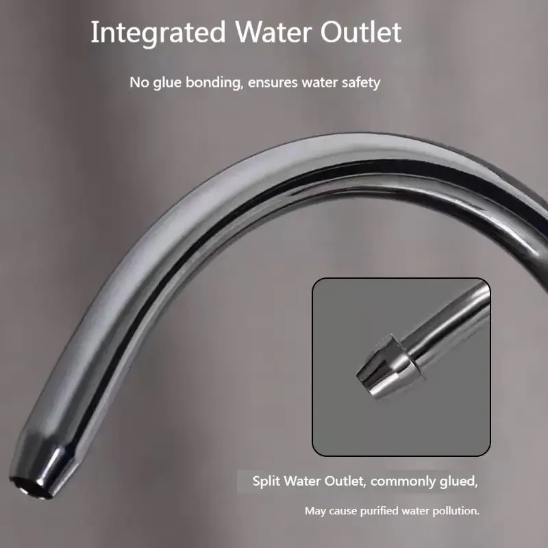 Zinc Alloy Small Three-Way Goose Neck Lead-Free Water Tap, Home Direct Drinking Water Faucet, Durable and Safe Kitchen Fixture