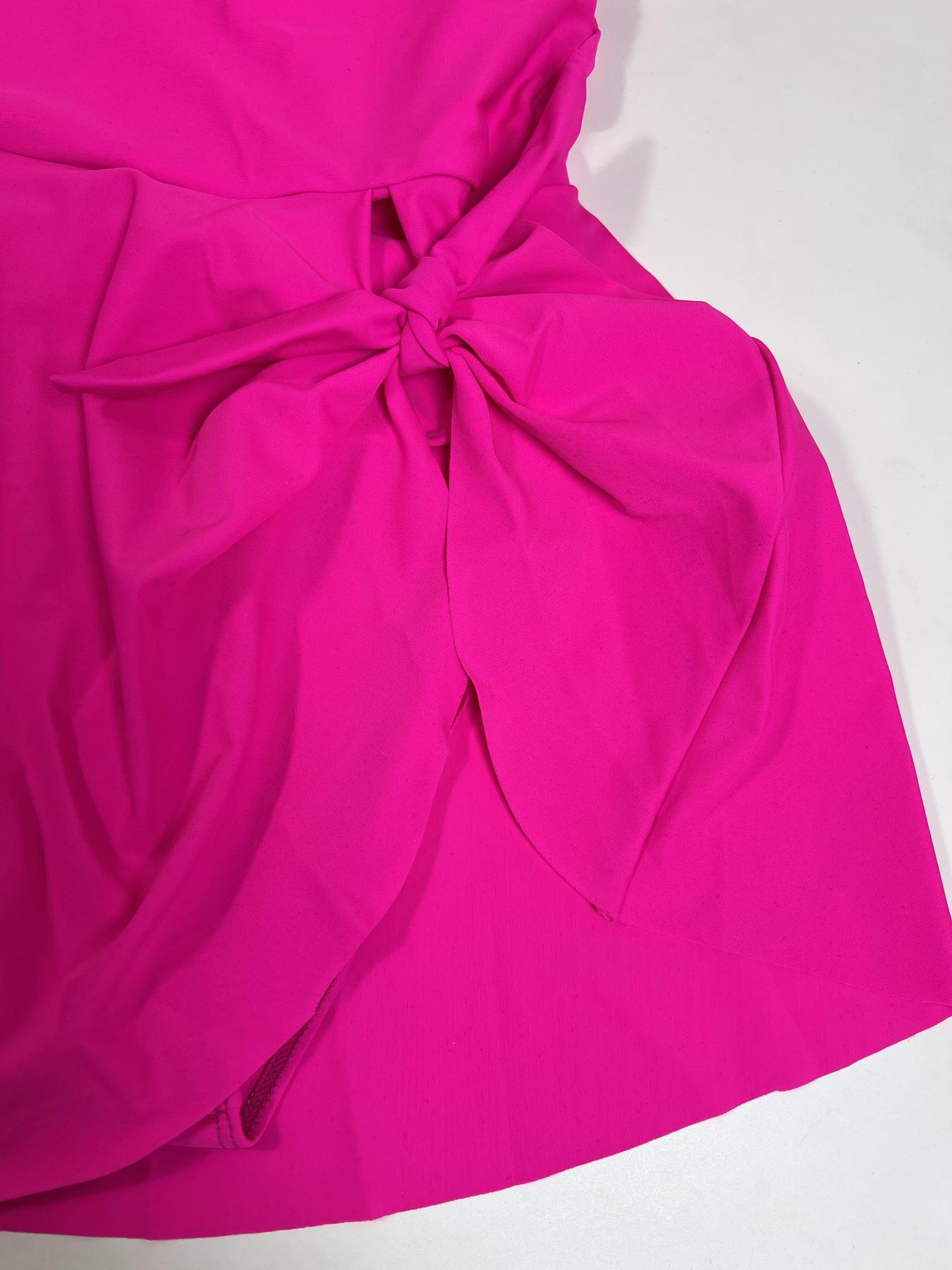 Women's Solid Color Tie Back One-piece Swimsuit, Casual Fashion Swimwear for Beach Holiday Vacation, Ladies Swimsuit for All Seasons, Summer Swimsuit, Summer Beach Swimdress, Spaghetti Strap Swimsuit, Trendy Monokini Swimsuit, Solid Ruched Swimsuit