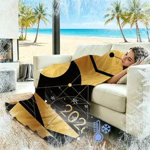 Graduation Theme Number Print Summer Cooling Blanket | Q-MAX>0.3 Cool Touch Microfiber, Portable Decor Blanket, Perfect Grad Gift