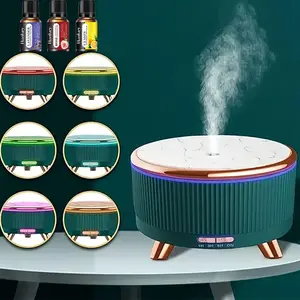 Large Capacity Essential Oil Diffuser with 7-Color LED Lights, Remote Control, Cool Mist Humidifier with Auto Shut-Off, Perfect for Room Décor and Ideal Gift for Halloween, Thanksgiving, and Christmas.