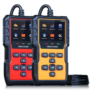 Obd2 Scanner and Battery Tester, Diagnostic Tool, Engine Light Check, Real-Time Date, Car Code Reader, Plug-And-Play, Supports All Obd Ii Vehicles
