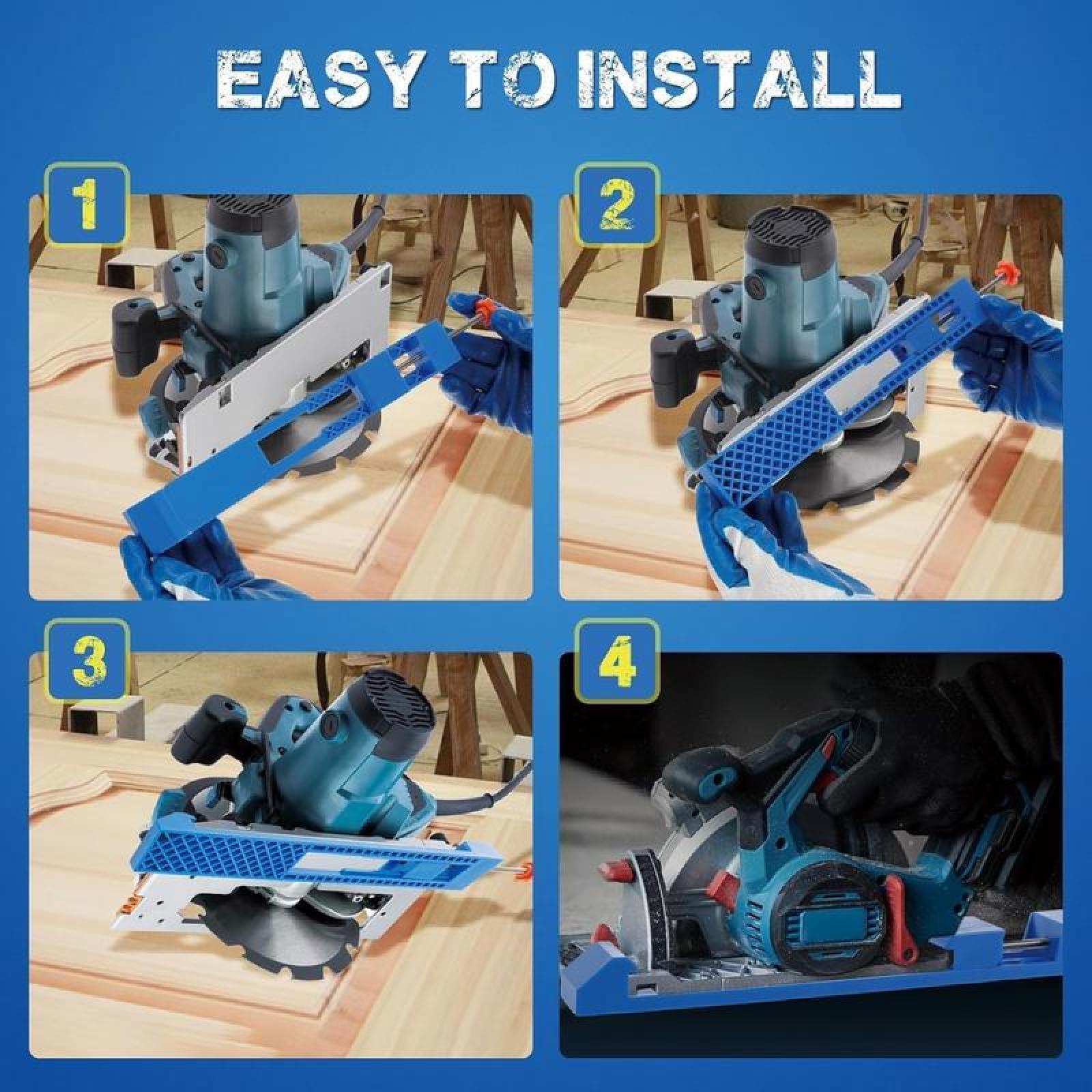 Circular Saw Guide Precision Wood Cutting Guide,Adjustable Cutting Machine Base Guide,Electric Circular Saw Milling Positioning Clamp,Woodworking Tools Accessories for Precision Cutting and Task.