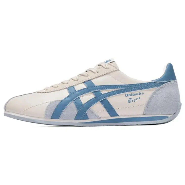 Onitsuka Tiger Runspark Low-Top Closed Athletic Trainers - Unisex Cushioned Durable Lifestyle Footwear, House White Official Maison Mihara Walking Shoes