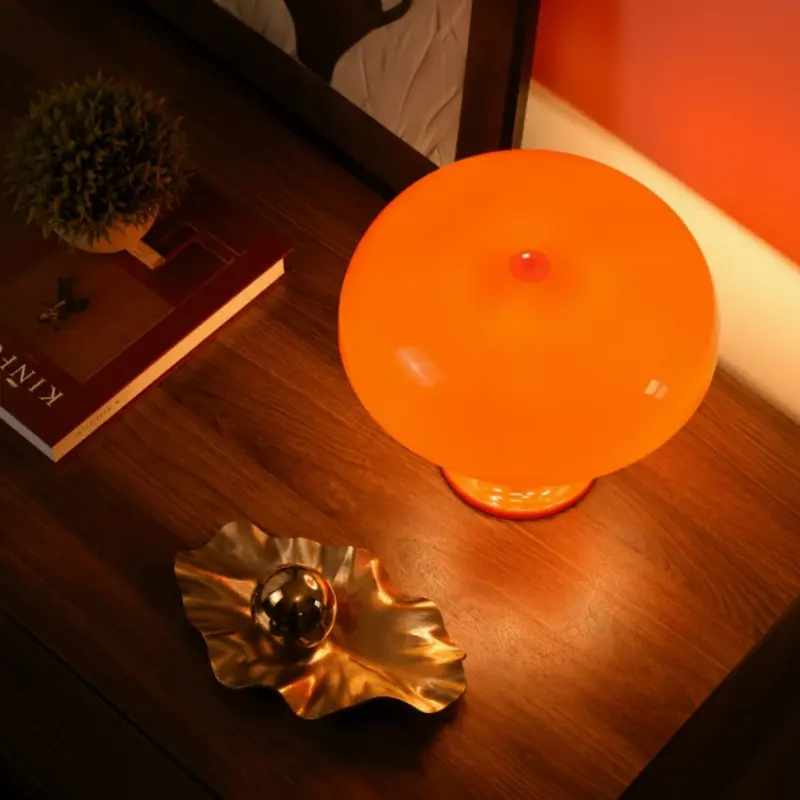Nordic Vintage Mushroom Lamp, Creative Desktop Decor, 3-Color Dimmable, Bedroom Night Light, Holiday Gift Essential