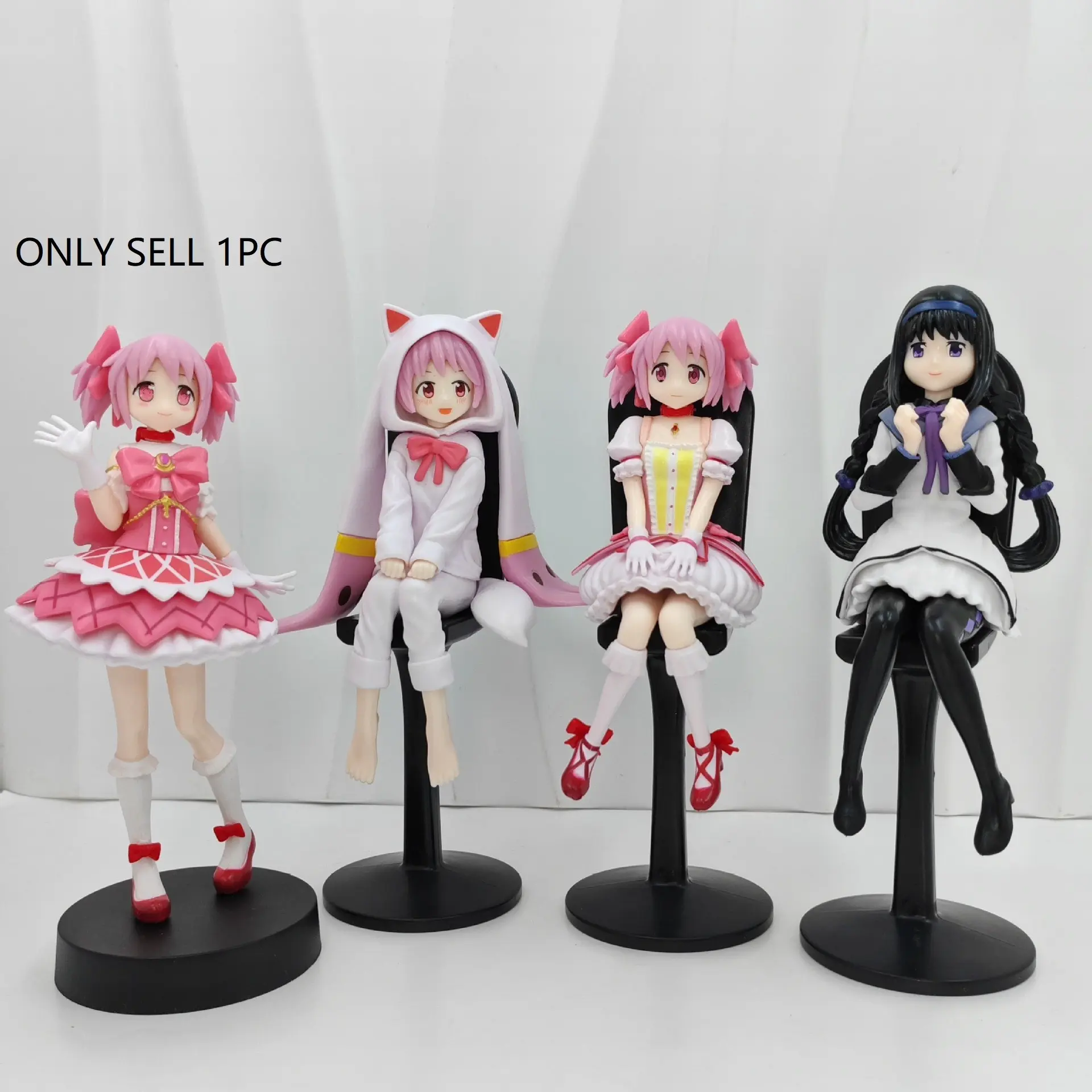 New Magic Girl Madoka Magica Homura Akemi Pajama Chibi Anime Model PVC Figure Desktop Decoration, Cute Anime Figure Collectible, Figurine Collectibles, Anime Design, Perfect Gift for Fans