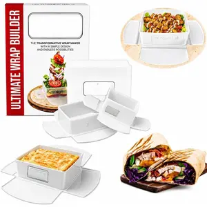Tortilla Wrap Maker Kit |  Wrap Builder for 7" and 10" Tortillas | Tortilla Maker for Burritos and Quesadillas |  for 's Lunches | Tamper  and Storage Box Included