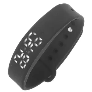 Smart Wristband Gel LED Display Real Time Temperature Vibration Alarm Rechargeable Easy Operation Outdoor Sports