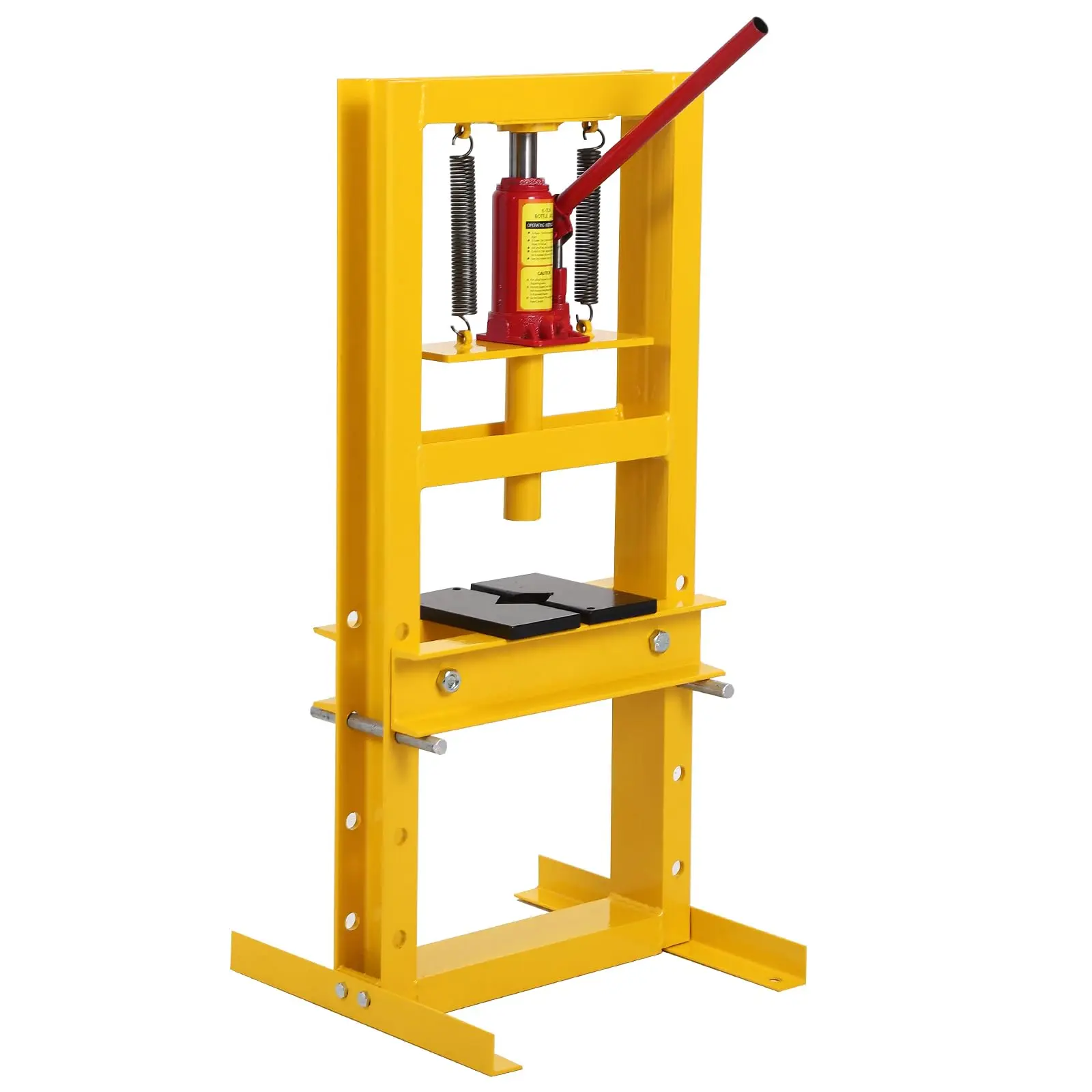 GARVEE Hydraulic Shop Press, 6 Ton Hydraulic Press, H Frame Garage Floor Benchtop Press Adjustable Shop Press With Plate for Gears and Bearings