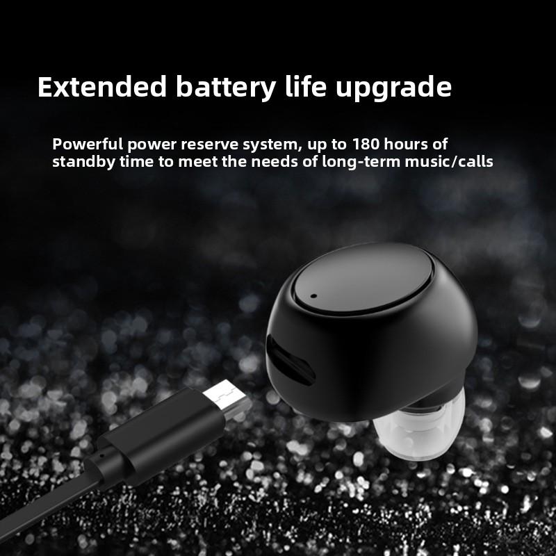 Ultra-Small Mini Invisible In-Ear Bluetooth 5.0 Earbud for Sports & Car Driving