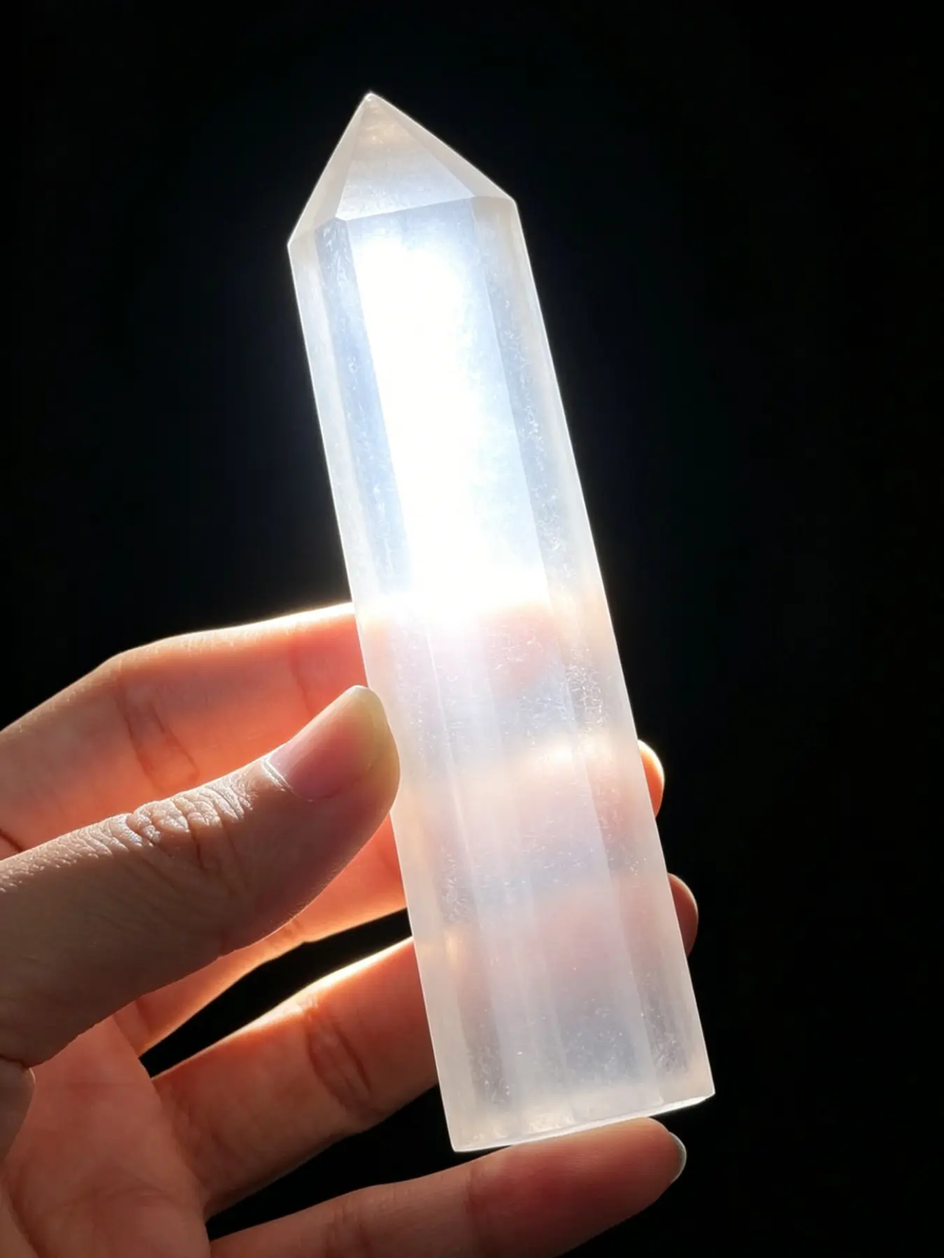 Natural Selenite Crystal Tower | Energy Cleansing & Meditation Crystal Wand for Home Decor & Anxiety Relief | Crystal Decorative Stones, Crystal Decorative Ornaments