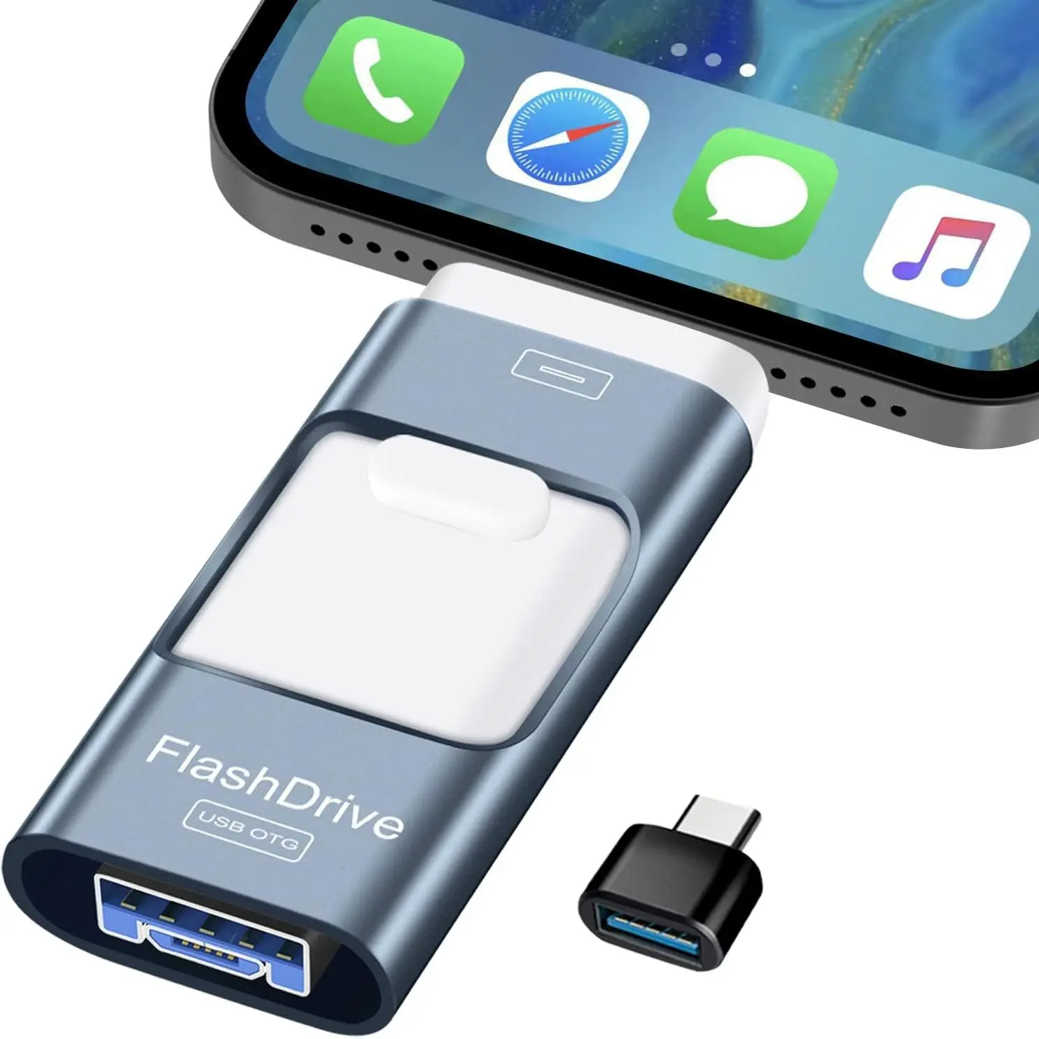 3 in 1 Flash Drive, Portable High Speed USB 3.0 Memory Storage, OTG Flash Pen Drive with Free Type-C Adapter for Android Phones/PC and More Devices, Boyfriend Gift, External Storage