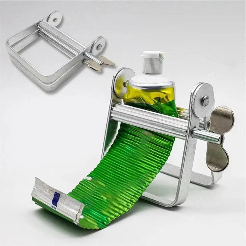 Metal Toothpaste Tube Squeezer Hairdressing Facial Cleanser Toothpaste Dye Paint Tubes Squeezer Tube Wringer Roller Dispenser