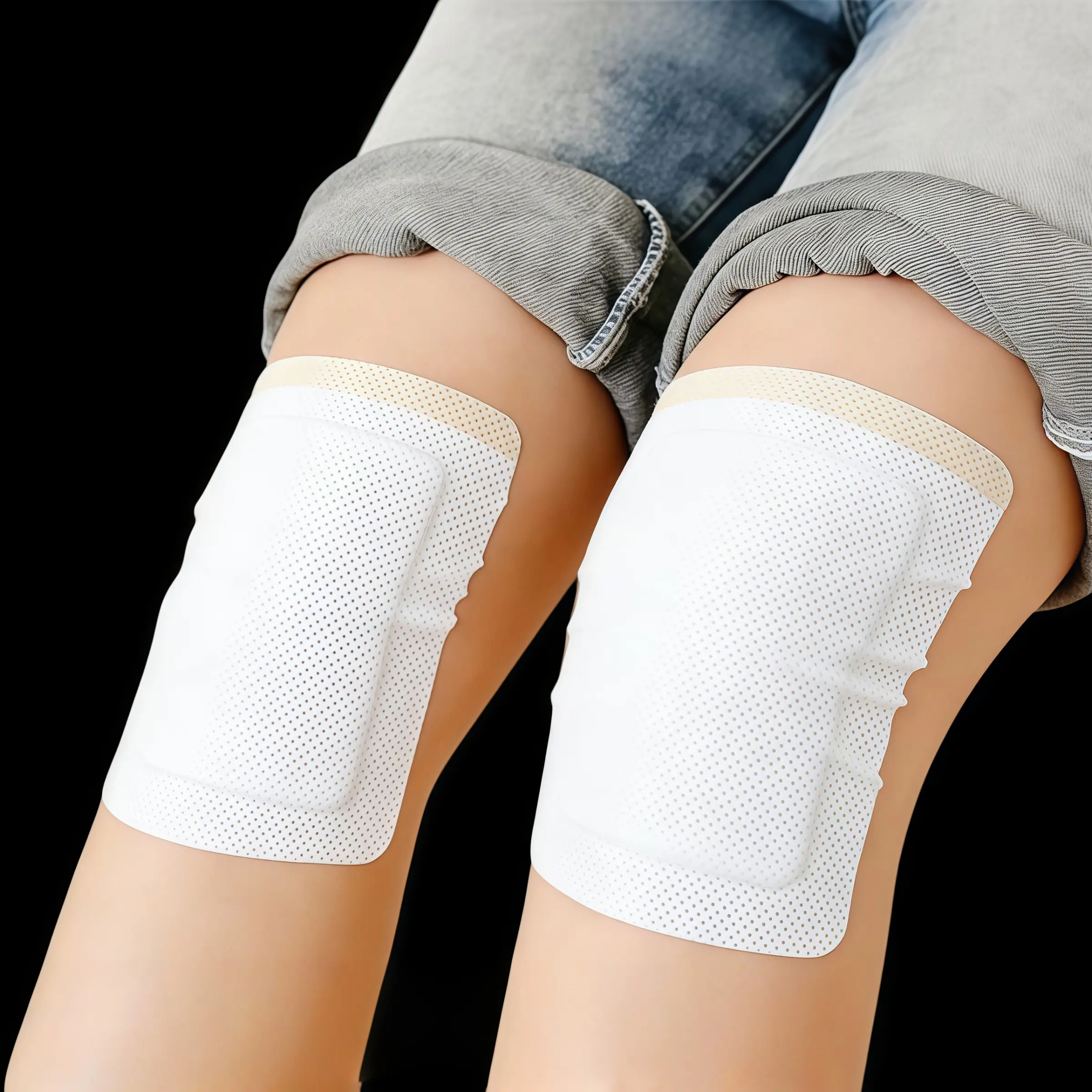 10 Pcs Herbal Pain Relief Patches, Far Infrared Thermal Warm Heat Therapy Gel, Joint Arthritis Muscle Strain Sprain Relief, Self-Adhesive Hot Therapy Set