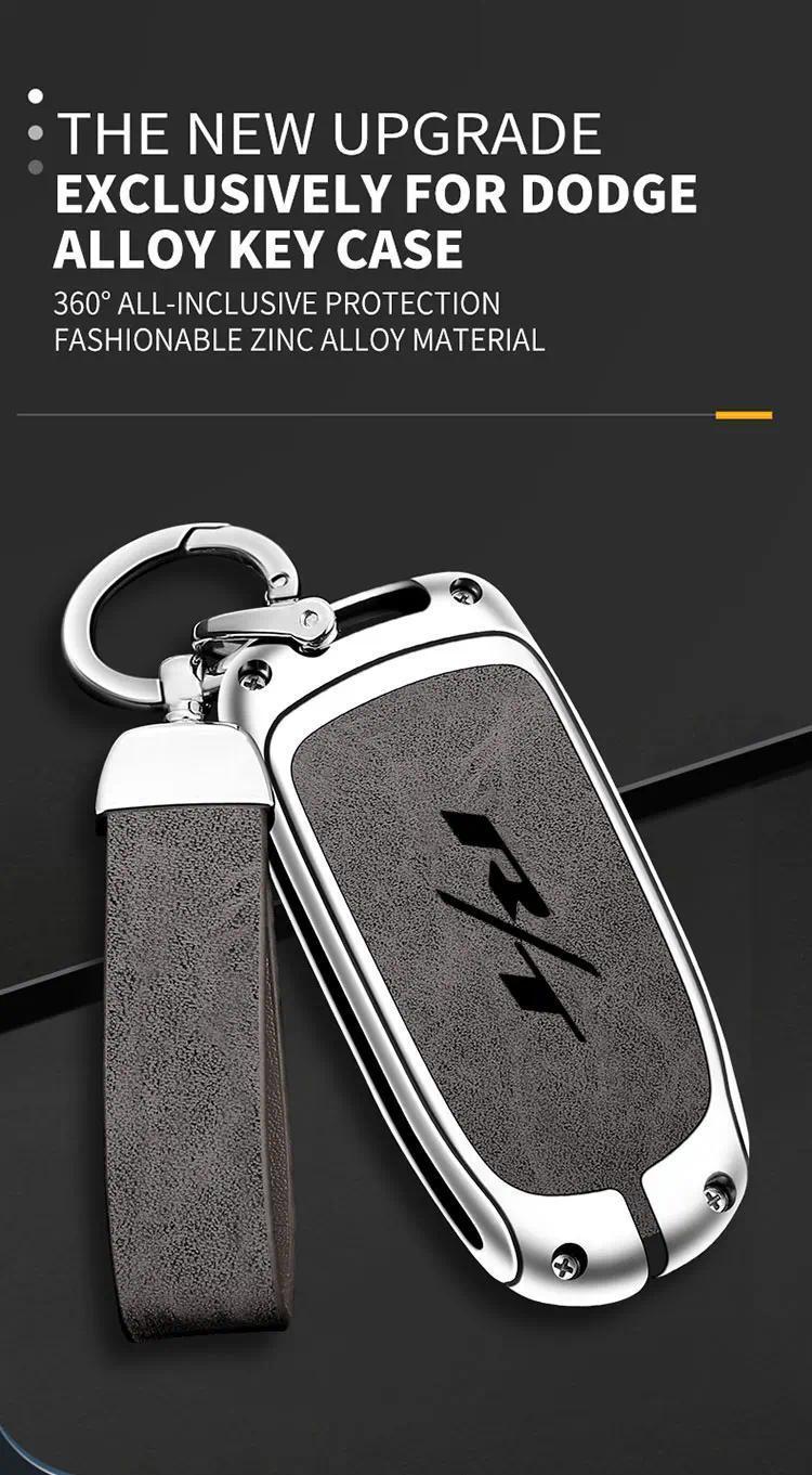 Zinc Alloy Car Key Case For Dodge RT Challenger Charger Journey RAM Remote Control Protector For DODGE R/T Logo Car Key Cover