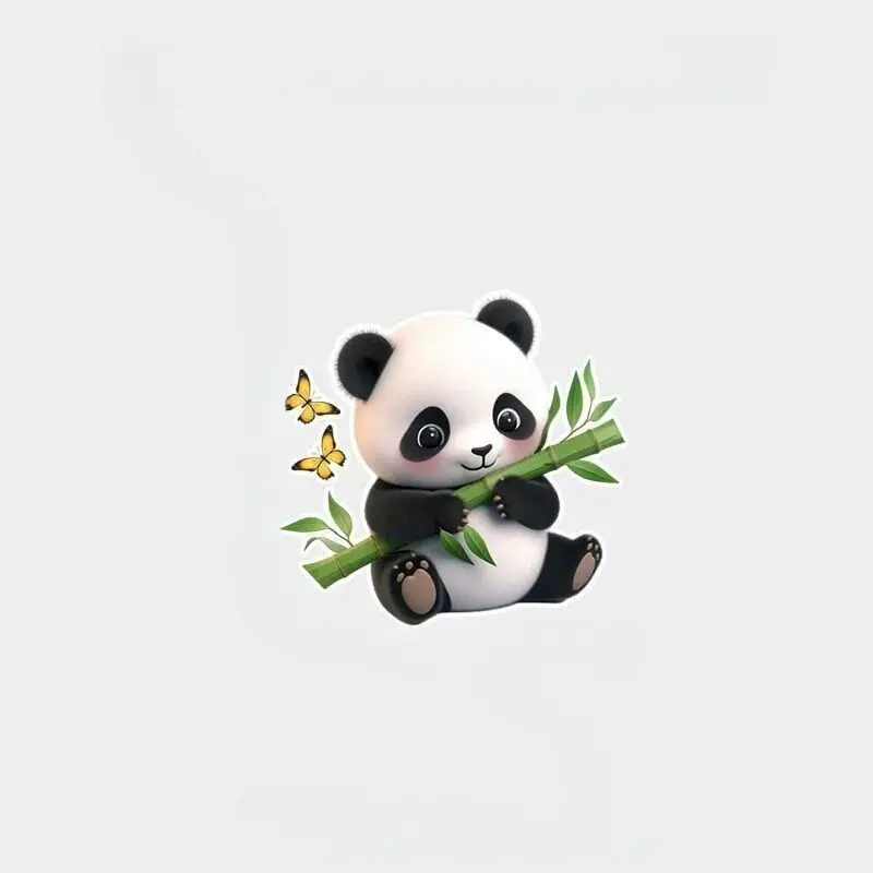 6-inch cute panda eating bamboo | High-quality waterproof vinyl sticker, suitable for cars, laptops, water bottles, trucks, mobile phones, motorcycles, windows, walls, cups