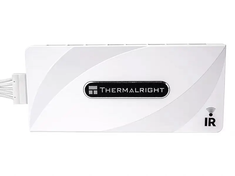 Thermalright X8 IR 8-Channel ARGB & 4-Pin PWM Fan Hub, 5V 3-Pin RGB 8-Port PC Cooling Fan Controller with Remote Control, Clean White for Gaming PC, Aesthetic Desk Setups, Clean White Gaming Pc Builds