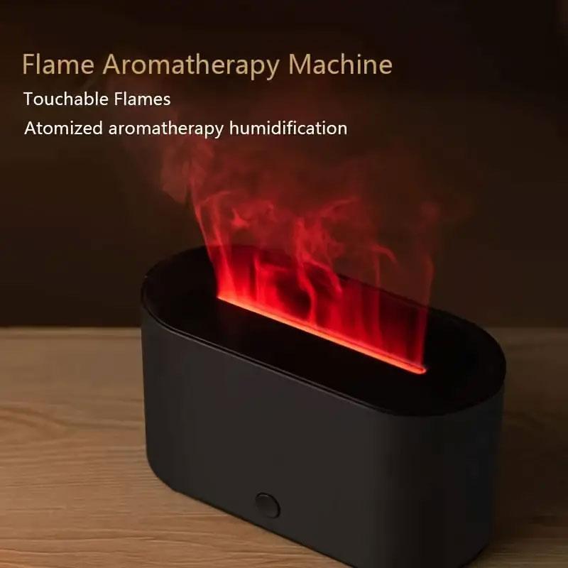 USB Powered Dual Function Aromatherapy Diffuser, Flame Design Air Humidifier with Timer & Auto Shut-Off Function, Home & Bedroom Humidifier, Usb Humidifier Machine USB Powered Dual Function Aromatherapy Diffuser, Flame Design Air Humidifier with Timer & Auto Shut-Off Function, Home & Bedroom Humidifier, Usb Humidifier Machine
