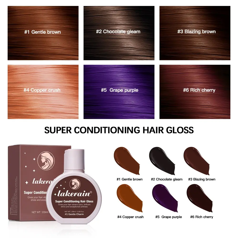 1Pcs Super Conditioning Hair Gloss Tinted Moisturizer for Brown Red Or Purple Hair Boosts Color and Shine, Repairs Damage Womens cosmetics
