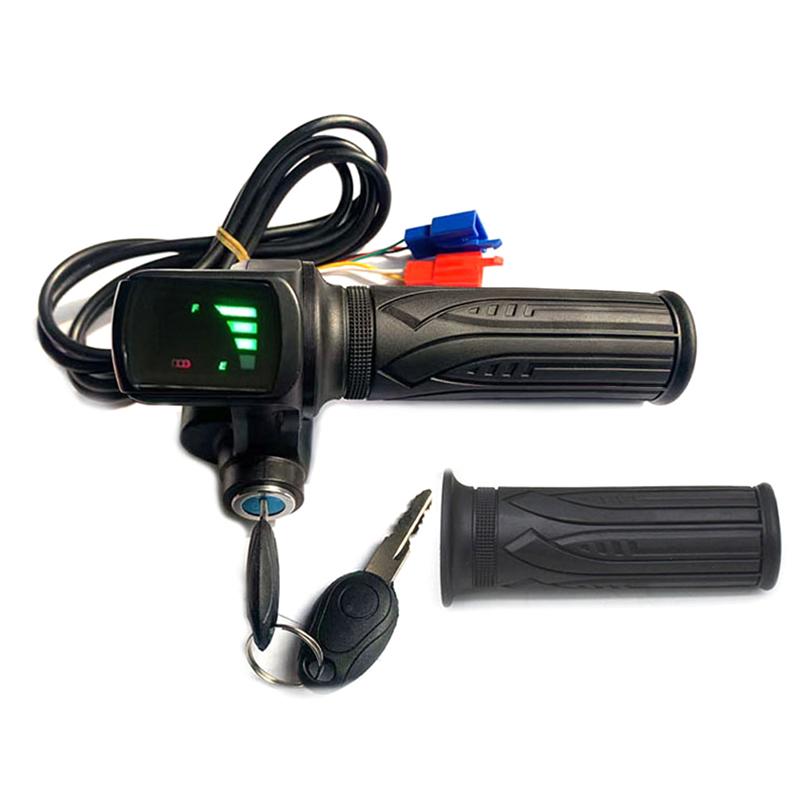 Electric Bike Throttle 36V48V Accelerator for E-bike/Electric Scooter Accessory Throttle Handlebar with LED Display electric bike throttle