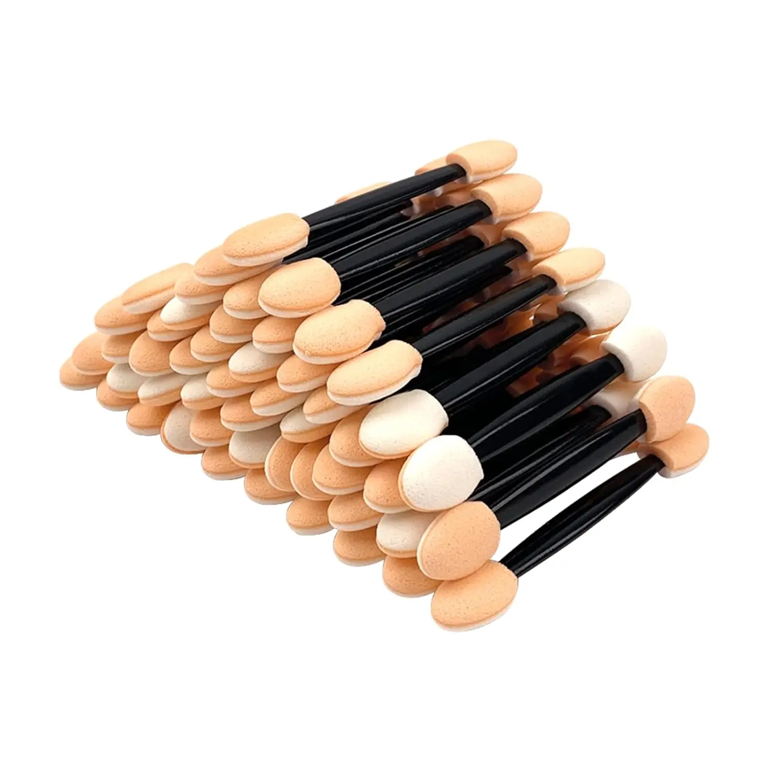 50PCS Disposable Eyeshadow Applicators Sponge Tips Eye Shadow Applicator Sticks Double Sided Suitable for Home and Travel Use