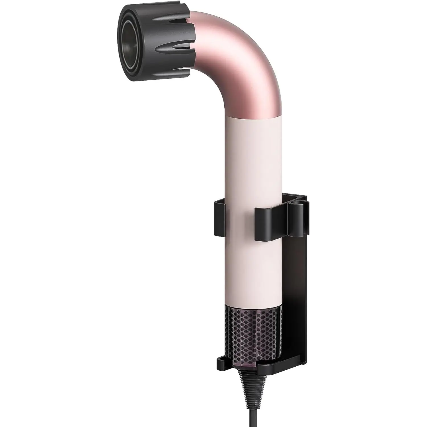 Affogato Hair Dryer Wall Mount Holder Compatible with Dyson Supersonic r, HD17 Hair Dryer Organizer Stand, Aluminum Blow Dryer Storage Rack for Bathroom