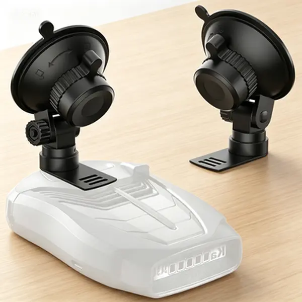 Car Radar Detector Vehicle Mount, Heavy-Duty Double Suction Holder with Adjustment Knobs, 11 lbs Load Capacity, Non-Slip Windshield Dashboard Fit for Escort Beltronics Cobra Valentine 1, Simple Quick Install, Non-Irritating Odor Car Interior Accessory