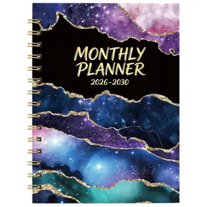 2026-2030 Monthly Planner/Calendar - January 2026 to December 2030, 5-Year Monthly Planner, Colorful Galaxy-Themed Cover Design Notebook, Yearly Calendar Planning, Monthly Tabs, 60-Month Calendar, 5.5 x 8.3 inches, Thick Paper, Elastic Cover, Durable Doub