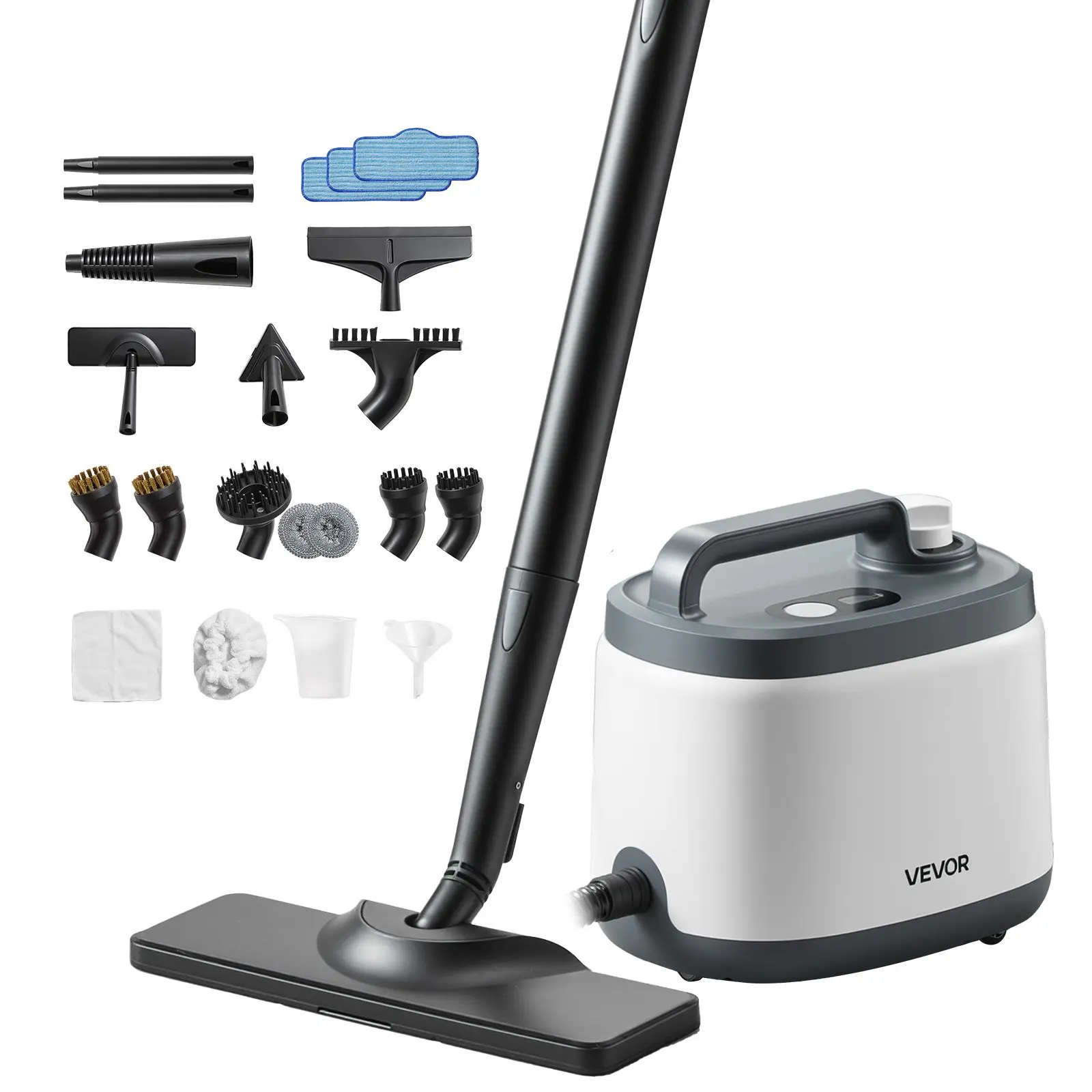 【DealsForYouDays】VEVOR Steam Cleaner, 51 oz Tank, Steamer for Cleaning with 19 Accessories, Extended Power Cord and Hose, Portable Handle, Fast Heating, Powerful Canister Steam Cleaner for Home, Car Detailing, Floors