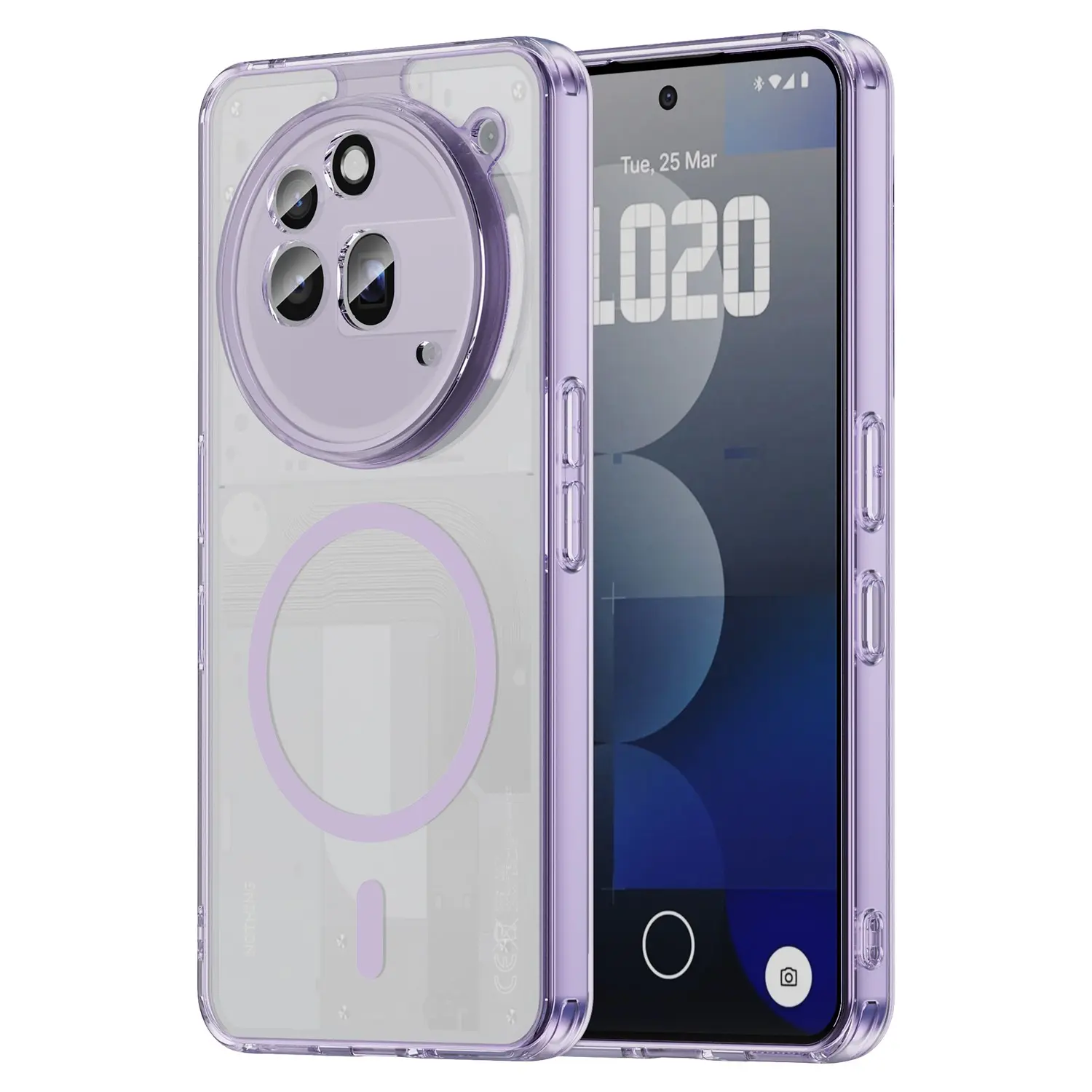 1pcs， New minimalist transparent phone case suitable for nothing phone 3Apro protective case with magnetic charging function for both men and women Casing