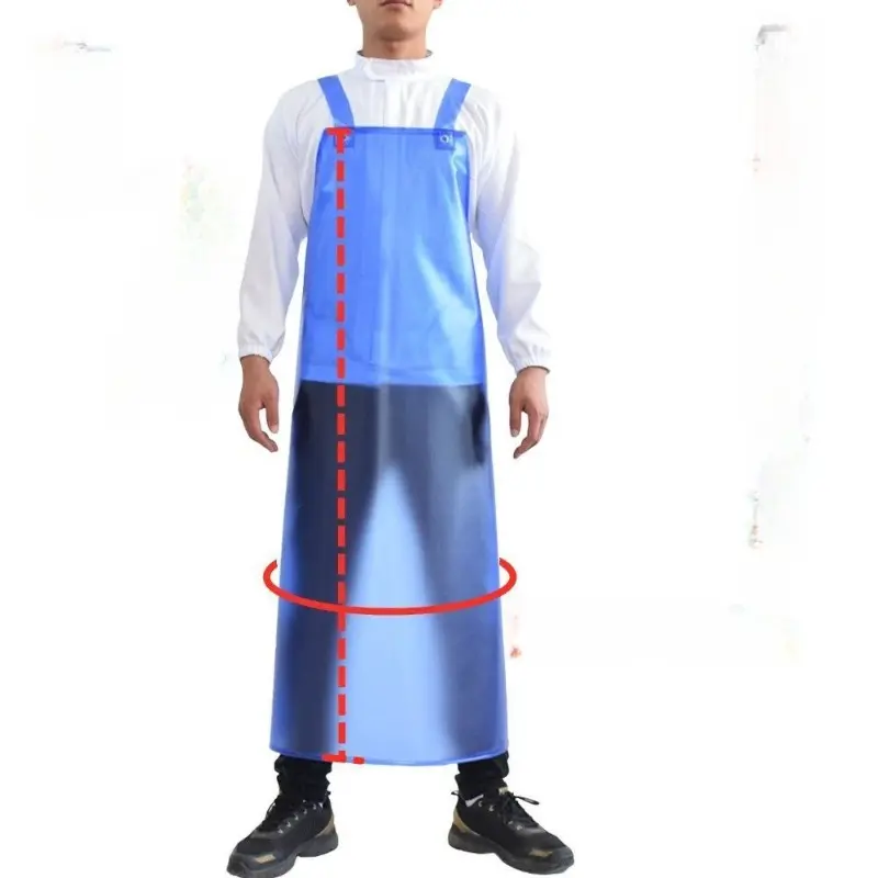Cattle Tendon Wear-resistant Stone Apron, Waterproof, Oil-resistant, Acid and Alkali Resistant, Men's and Women's Slaughterhouse Aquatic Industry Extra Large Thick Soft Leather Waist Apron, Industrial Work Apron